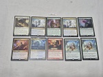 Lote de 10 cartas raras e miticas (algumas fails), cores diversas.