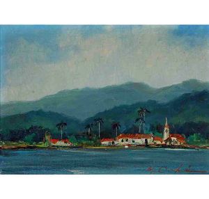 <b>MITSUHARU OCHI</b><Br>Paraty<Br>Óleo s/ tela<Br>Ass. cid<Br>25 x 32 cm