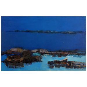 <b>JENNER AUGUSTO</b><BR>(1924-2003)<BR>Praia com Maré Baixa<BR>Óleo s/ tela<BR>Ass. e datado 66, cid<BR>Ass., situado e datado Pituba Salvador 22-4-1966, no verso<BR>60 x 93 cm