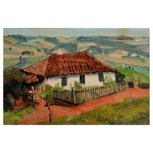 <B>BUSTAMANTE SÁ</B><BR>(1907-1988)<BR>Campos do Jordão - São Paulo<BR>Óleo s/ chapa industrializada<BR>Ass. cid <BR>Ass., titulado e datado, no verso<BR>16 x 24 cm