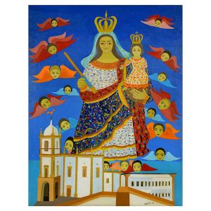 <b>DJANIRA DA MOTTA E SILVA</b><br>(1914-1979)<br>Nossa Senhora da Glória<br>Óleo s/ tela<br>Ass. e datado 76, cid<br>Titulado no verso<br>116 x 89 cm