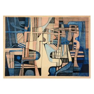 <b>BURLE MARX, ROBERTO</b><BR>(1909-1994)<BR>Composição<BR>Litografia<BR>Ass. e datado 1984, cid<BR>Numerada 9/16, cie<BR>50 x 70 cm