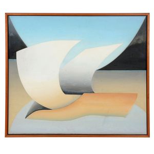 <B>MARÍLIA KRANZ</B><BR>(1937-2017)<BR>Sem Título<BR>Óleo s/ tela<BR>Ass., situado e datado Rio 1982, no verso<BR>135 x 160 cm