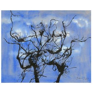 <b>BANDEIRA, ANTÔNIO</b><BR>(1922-1967)<BR>Composição<BR>Aquarela e nanquim s/ papel<BR>Ass. e datado 63, cid<BR>26,5 x 33 cm