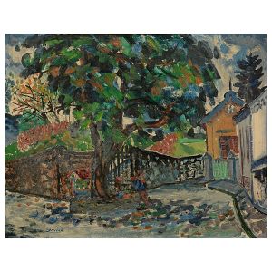 <b>INIMÁ DE PAULA</b><br>(1918-1999)<br>Paisagem do Lago do França em Santa Tereza<br>Óleo s/ tela<br>Ass. cie<br>65 x 80 cm
