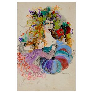 <b>MARTINOLLI, SÉRGIO</b><BR>(1938)<BR>Figuras<BR>Técnica mista<BR>Ass. e datada 77, na lateral direita<BR>30 x 20 cm