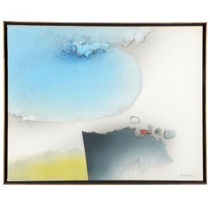 <b>FUKUDA, KENJI</b><BR>(1943-2021)<BR>Abstrato<BR>Óleo s/ tela<BR>Ass. cid<BR>Ass. e datado 96, no verso<BR>80 x 100 cm