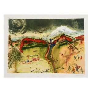 <b>SALVADOR DALÍ</b><BR>(1904-1989)<BR>L Hiver  Série as quatro estações<BR>E. A.<BR>As. cid<BR>48 x 63 cm