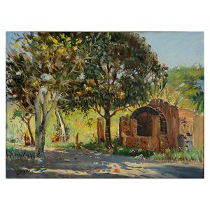 <b>ARLINDO CASTELLANE DE CARLI</b><BR>(1910-1985)<BR>São Sebastião<BR>Óleo s/ tela<BR>Ass. cie<BR>60 x 80 cm