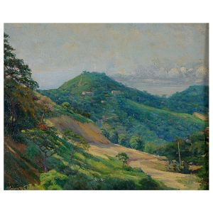 <B>EDGAR WALTER</B><BR>(1917-1994)<BR>Paisagem de Teresópolis<BR>Óleo s/ madeira<BR>Ass. cie <BR>33 x 40 cm