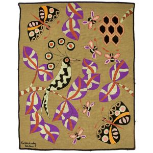 <b>KENNEDY BAHIA </b><BR>(19292005)<BR>Borboletas<BR>Tapeçaria<BR>Ass. cid<BR>126 x 100 cm