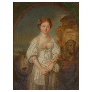 <b>Escola Europeia</b><BR>Dama<BR>Óleo s/ tela<BR>36 x 27 cm