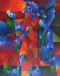 QUADRO - ANUNAKI - 100 X 80CM - ACRILICO SOBRE TELA - MARCIO BRACALI - ASSINADO PELO ARTISTA - SEM MOLDURA