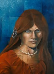 QUADRO - JEANNE HETBUTERNE / PINTORA FRANCESA DECADA DE 30 - 70 X 50CM - OLEO SOBRE TELA - MARCIO BRACALI - ASSINADO PELO ARTISTA - SEM MOLDURA