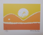 GRAVURA - TIRAGEM 113/250 - SOL AMARELO - SERIGRAFIA - 20 X 24CM - ALDEMIR MARTINS - EDICAO POSTUMA - ACID - SEM MOLDURA - NO ESTADO CONFORME FOTOS