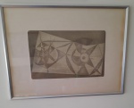 LINDA GRAVURA DE CHARLOTTA ADLEROVA (BERLIM, ALEMANHA 1908 - SAO PAULO, BRASIL 1989) - TIRAGEM 28/30 - MEDINDO 45 X 62CM - ASSINADO E DATADO 1973 - NO ESTADO CONFORME FOTOS