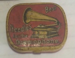 ANTIGA CAIXA DE AGULHAS ALEMA PARA GRAMOPHONE - NO ESTADO CONFORME FOTOS