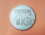 Medalha de metal dourado - Futebol Rio Federação de Futebol do Estado de RJ - FERJ - Dimensão: 50mm - 4