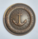 CBVM - Antiga Medalha de Bronze Comemorativa ao - XXV Campeonato Mundial da Classe Snipe Brasil - 1971 - Confederação Brasileira de Vela e Motor - Casa da Moeda - Medida: 50 mm de diâmetro x 5 mm de espessura. Conforme fotos.