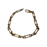 Pulseira em elos de ouro 18k. Com. 19 cm. 10,4g.