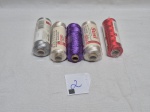 Lote de 5 rolos de linha viscose da marca Circulo mod. Susi-601. Os rolos tem 200m cada. Ideal para tricot, crochê e bordados.