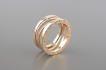 BULGARI Anel em Ouro Rose 18k - Aro 21 / Largura 9mm - Peso: 9,5 gramas - Ref.:11375
