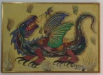 Chico da Silva - Dragão - Têmpera sobre tela - 48 x 68 cm - 1972 - No estado