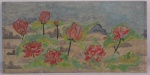Maranca - Flores - têmpera sobre placa - 23 x 48 cm - Sem moldura.