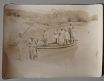 Foto antiga de visita ao farol de São João no Maranhão de julho de 1934. Med. 13x18cm