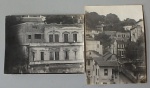 Fotografia antiga de Fachada de casario, no total de duas(2) em preto e branco. Med.18 x 24cm