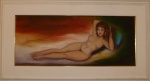 JARET - "Nu deitado" óleo s/tela, 50 x 120cm. Assinado