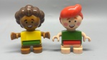 DIVERSOS - Lote de 2 bonecos em bloco MUNDO BITA. Med, 6 cm.