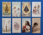 Colecionismo - 8 Santinhos de Orações todos diferentes !!! Inclusive de nossa senhora de Aparecida !!!  !!!  !!!