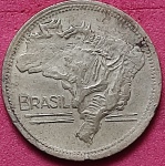 Moeda / Brasil - 2 cruzeiros ano de 1949 !! Mapa duplo !! Material bronze /Aluminio  !! ! l !!   !! 