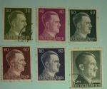 Filatelia- 6 selos /Alemanha  figura de Hitler !!! III Reich !!  Todos diferentes   !! Valores diferentes e tamanho maior !!  Raridades !! não realizamos apologia a descriminação racial ou qualquer tipo de separação deetnias , o lote apenas registra a historia ocorrida .