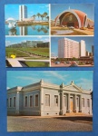 2 Postais / Brasil - Brasilia 4 Imagens !!! + predio do Forum Porciuncula / R.J. !!! 