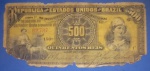 Cedula/ Brasil -  500 Réis  !!! Decreto do ano de 1893 !!! Tesouro Nacional !! , inicio da república !!! catalogo marca MBC = mais de 160,00$  !!!  ..