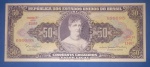 Cedula/ Brasil - 50 cruzeiros !! Flor de estampa !! Numeração exótica com 2 repetidoras final igual !!! 09 (98)(98)  !!!  ..
