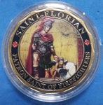 Medalha de Coragem dos Bombeiroa Americanos !!! No acrilico !!! Diametro de 40mm !!! peça em metal colorido !! acervo de colecionador !!