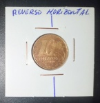 Moeda - BRASIL - 10 centavos - erro , reverso horizontal !!  !!  !! ano de 2010  !! dificil de aparecer , valor de mercado muito maior !!
