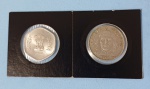 2 moedas estrangeiras !! Cuba figura de Che Guevara !! e India modelo 6 lados Flor de cunho !!