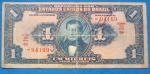 Cedula/Brasil-  1 Mil Réis / Azul , serie 6A !!! Circulação de 1919 até 1950 !!  , Autografada !!!  estimativa de mercado - mbc= 290,00 R$ !! ,