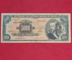 cedula/ Brasil - Tiradentes / Azul com carimbo !! Circulação de 1967 até 1972 !!valor  de mercado MBC = 28,00 Reais 