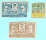 Filatelia - Brasil - 3selos comemorativos  Revolução de 1930 valores de 10 , 20 e 50 Réis !!!