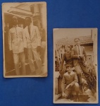 2 fotografias - Decada de 1930 !!! Jovens irmãos e 2 amigos estudantes do colegio Militar