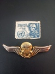 Militarismo - broxe da Aeronautica !! + selo comemorativo da Guerra , acervo de colecionador !!
