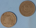 2 moedas - Brasil - valor de 100 Reis !! anos de 1889 !! desenhos diferentes !! Republica e Imperio !! ano da proclamação da republica !!