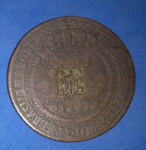 Moeda/ Brasil - cobre !! Valor de XL Réis ano de 1782 !! Brasil Colonia !! C/carimbo de escudete !! Catalogo marca muito mais !! !!  !!  !! 