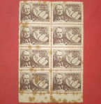 Filatelia, 2 quadras/Brasil ano 1957- Centenário da codificação do espiritismo!!!