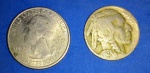 2 Moedas /USA !! Indio ano de 1927 !! + quarter dollar comemorativo ano de 2012 !! 